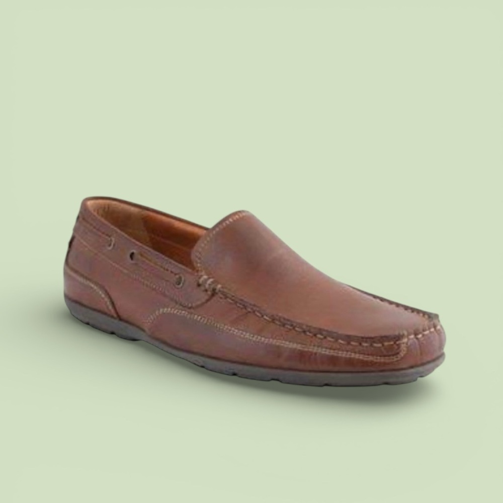 Bass “Hank” Men’s Leather Slip-on Loafers in Brown Size 8D